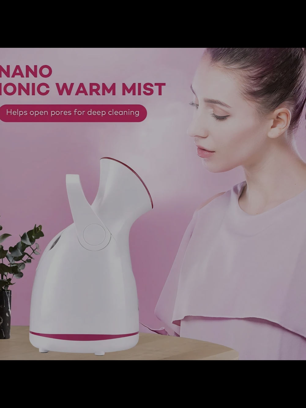 Heren White and Pink Facial Steamer